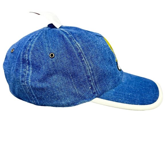 Vintage Tweety Looney Tunes Baseball Cap Youth  One Size Blue Denim Embroidered - Picture 14 of 16